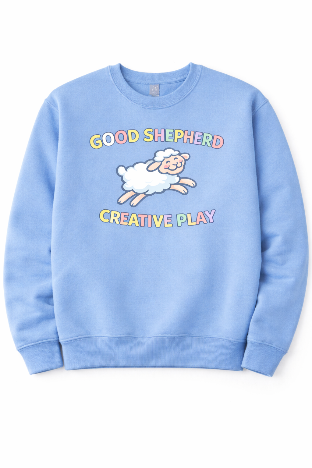 GOOD SHEPHERD BLUE CREWNECK