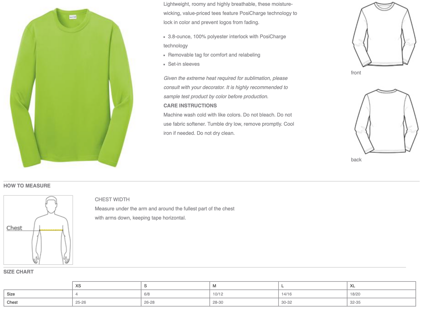 PASCACK LACROSSE LONG SLEEVE PERFORMANCE