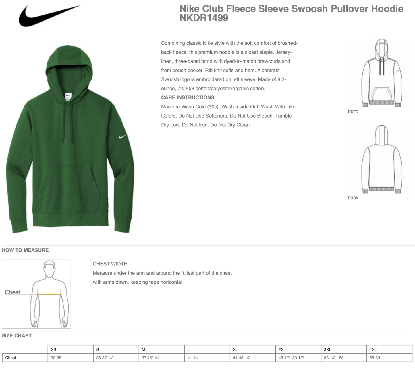 PASCACK HOCKEY NIKE HOODIE PROPERTY OF