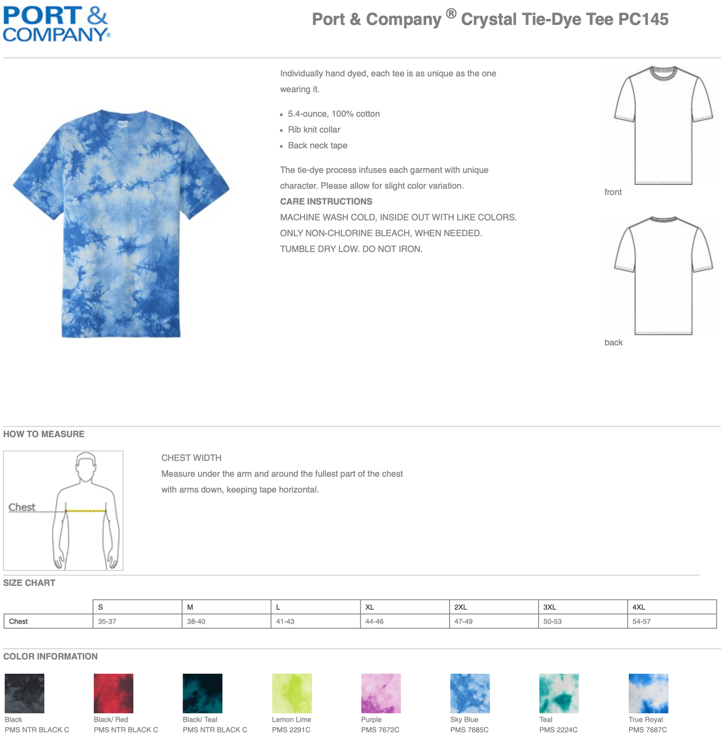PVRDT TIE DYE TSHIRT/HOODIE