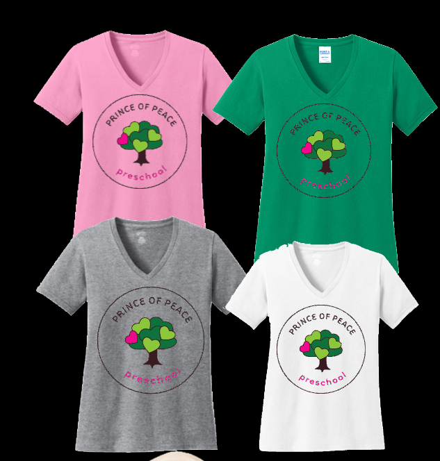 PRINCE OF PEACE PRESCHOOL TSHIRT ADULT WOMENS STYLE
