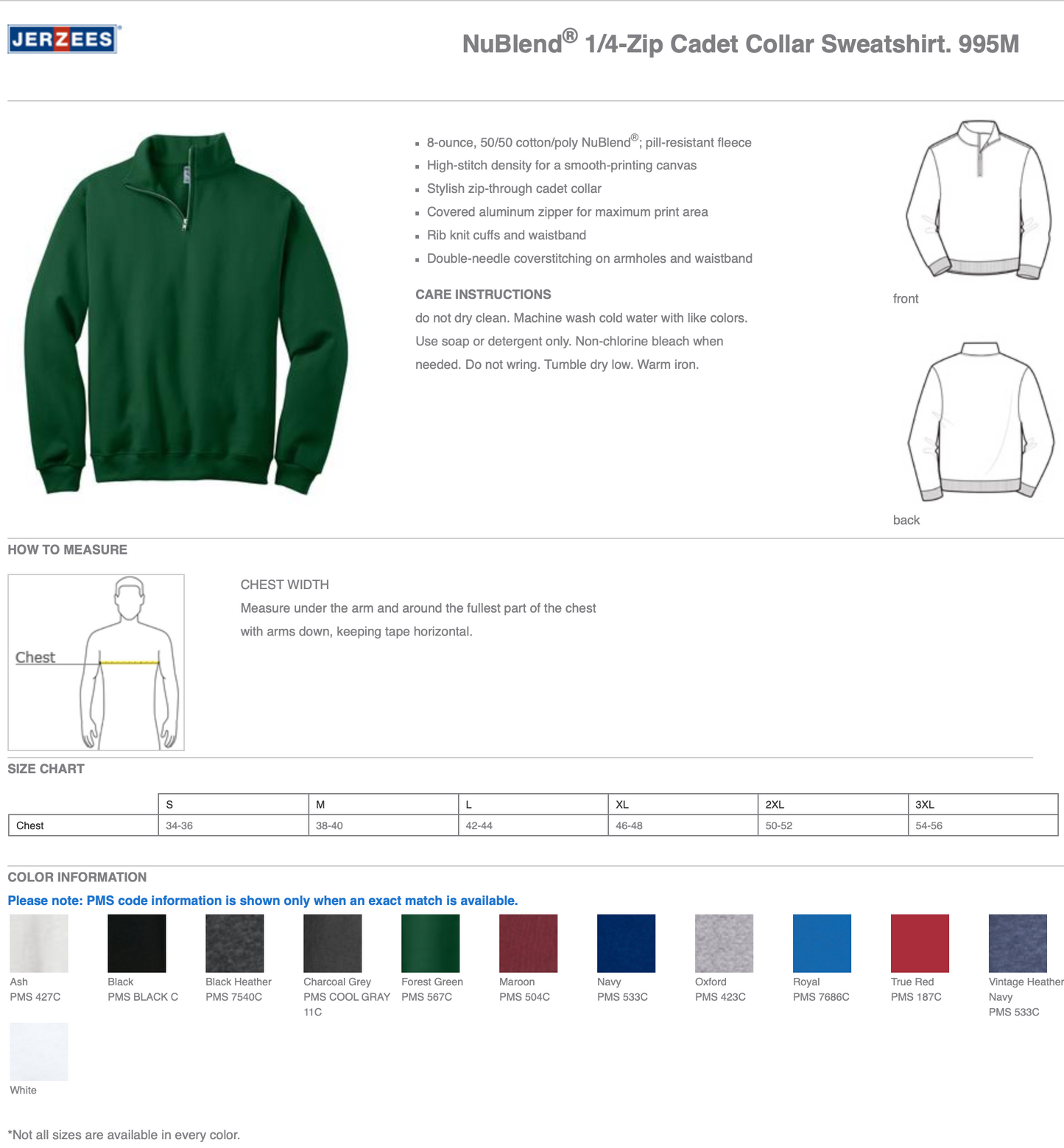 PARK RIDGE-EMERSON/PRE 1/4 ZIP SWEATSHIRT