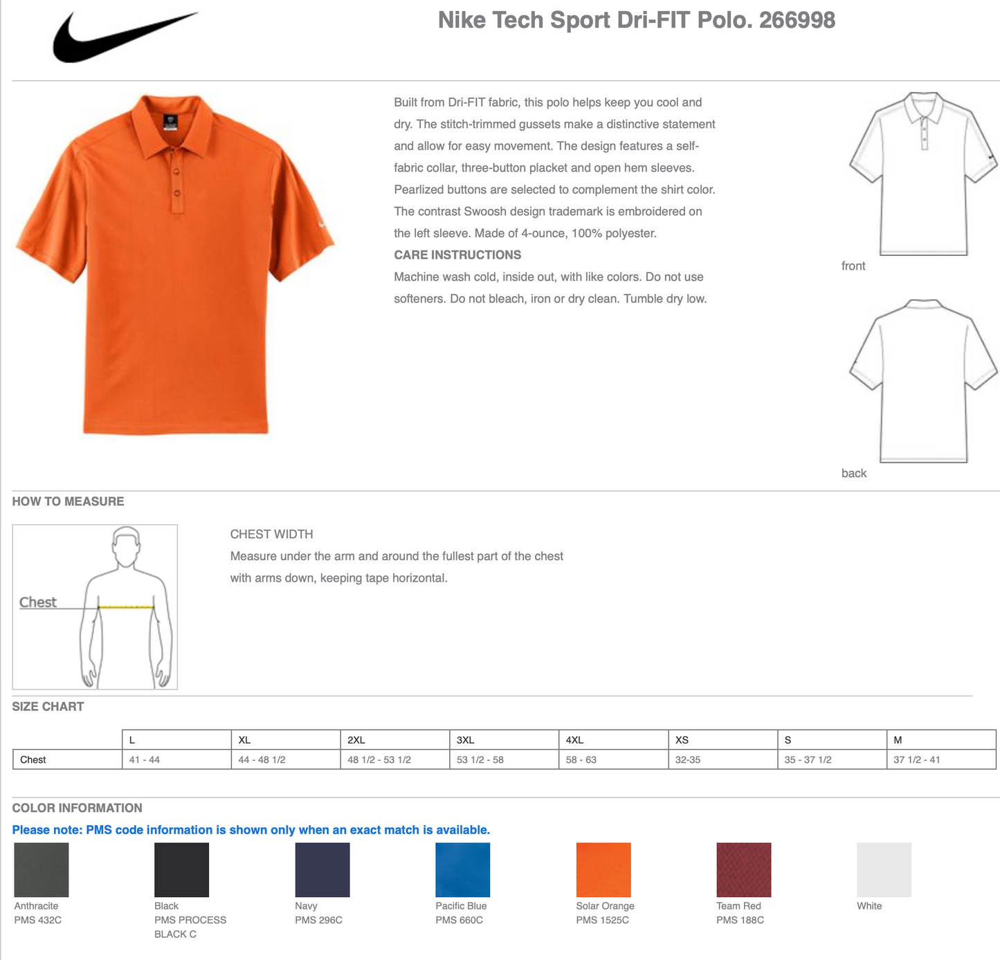 PARK RIDGE NIKE POLO SHIRT