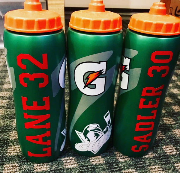 Water Bottle-Gatorade Sports Bottle- Personalized  CABINS & QUADS-  Everything Custom for Camp & College