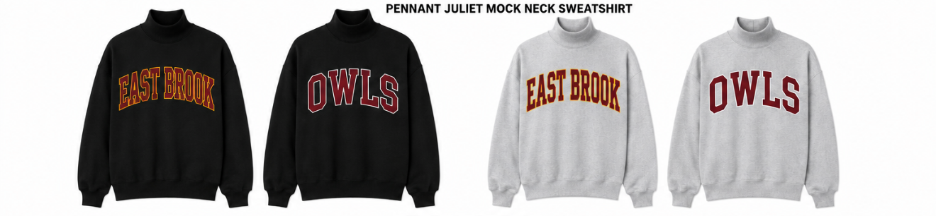 PARK RIDGE PENNANT MOCK NECK SWEATSHIRT