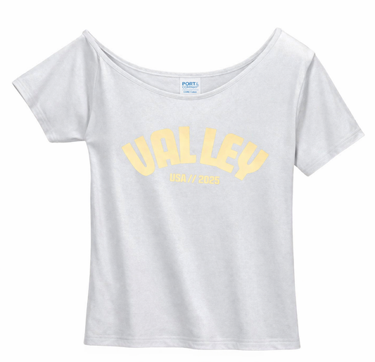 PASCACK VALLEY CLASS OF 2029 CUT OFF SHOULDER TSHIRT