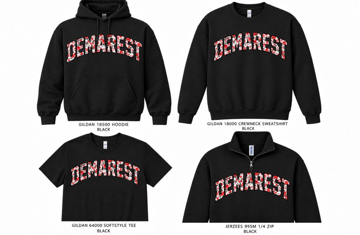 DEMAREST FLOWER FONT LOGO