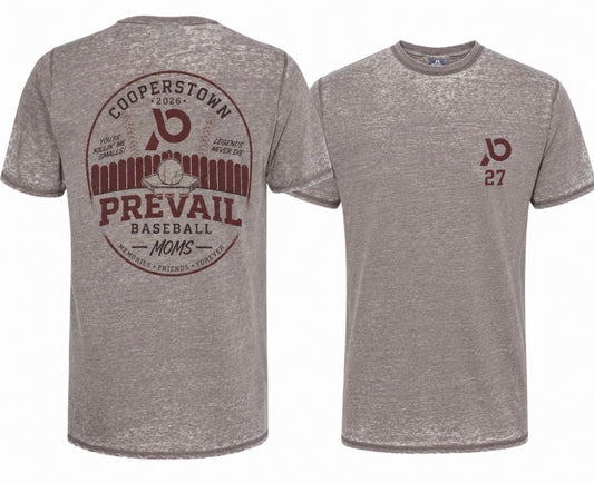 Prevail baseball moms burnout tshirt