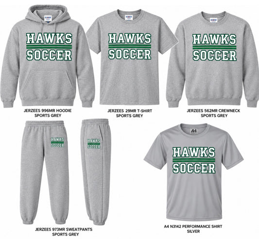 GW SOCCER HAWKS GREY ITEMS