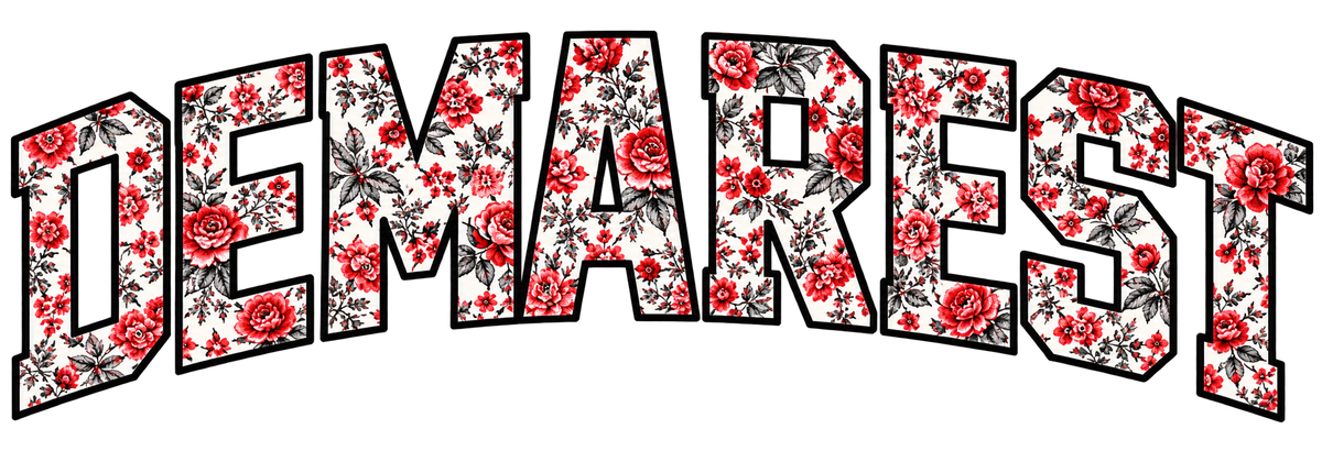 DEMAREST FLOWER FONT LOGO