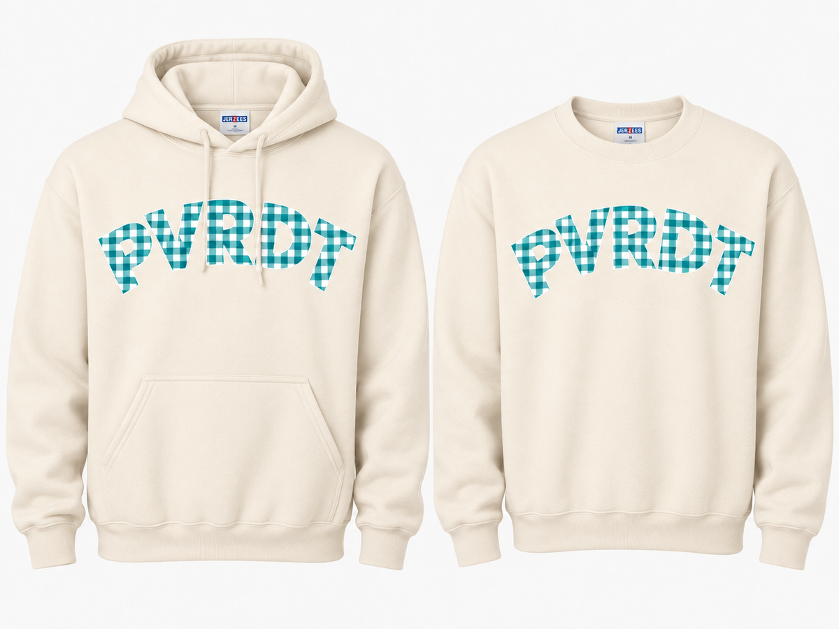 PVRDT GINGHAM CREW/HOODIE