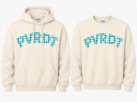 PVRDT GINGHAM CREW/HOODIE