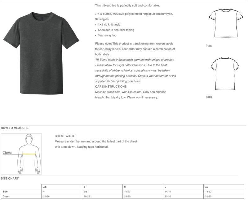 CRAIG SCHOOL VARSITY TSHIRT/PERFORMANCE