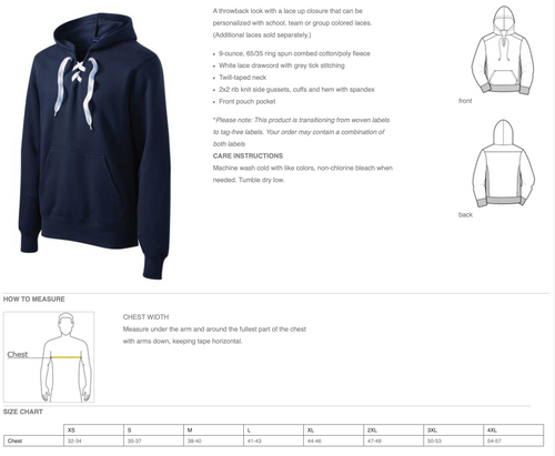 RAMSEY/RAMSEY FOOTBALL LACED HOODIE WITH PERSONALIZATION