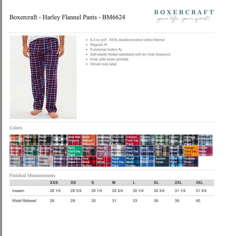 PASCACK VALLEY (PV) FLANNEL PANTS