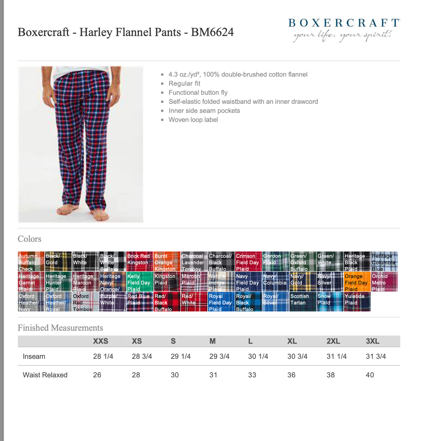 PASCACK HILLS BASEBALL FLANNEL PANTS