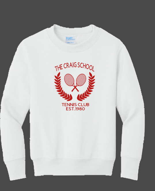 CRAIG SCHOOL TENNIS CREWNECK