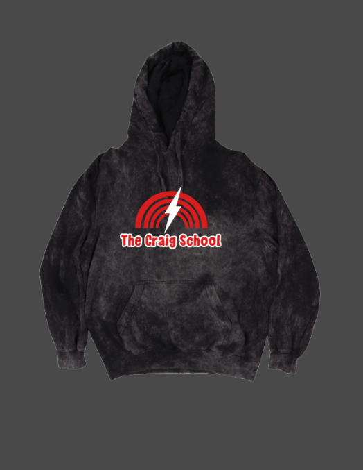CRAIG SCHOOL MINERAL WASH  RAINBOW HOODIE