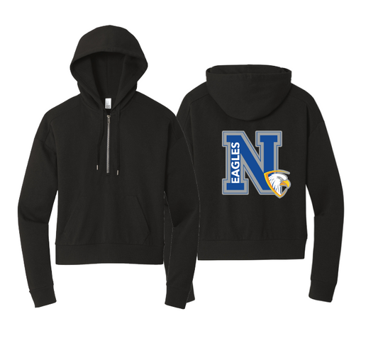 NORTHVALE EAGLES 1/2 ZIP WOMENS HOODIE