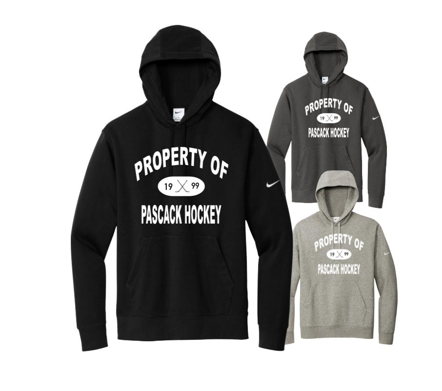 PASCACK HOCKEY NIKE HOODIE PROPERTY OF