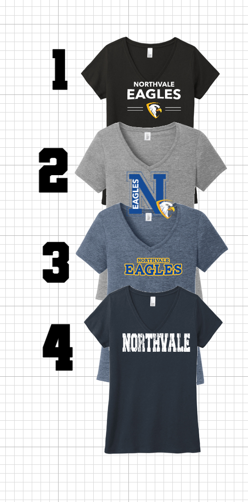 NORTHVALE TRI BLEND VNECK WOMENS/GIRLS  CUT TSHIRT