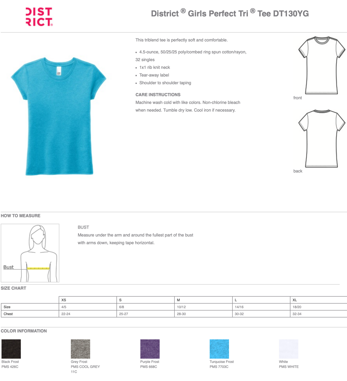 NORTHVALE TRI BLEND VNECK WOMENS/GIRLS  CUT TSHIRT