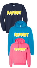 RAMSEY DRIPPING FONT HOODIE/CREWNECK