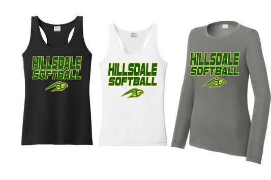 HILLSDALE HAWKS SOFTBALL  PERFORMANCE WOMENS SHIRT
