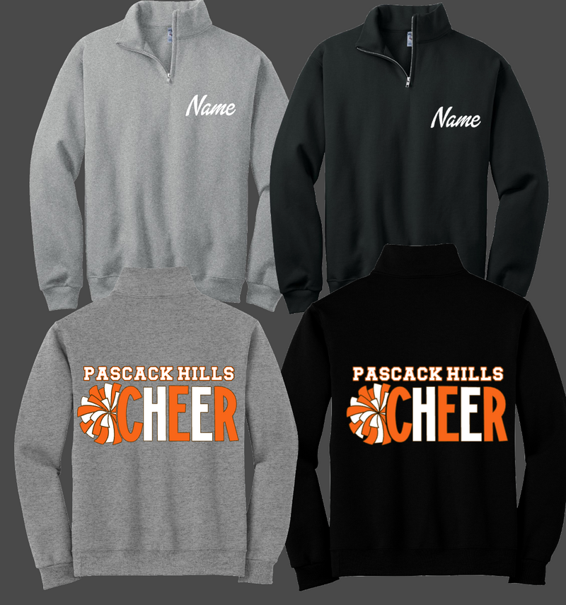 PASCACK HILLS CHEER 1/4 ZIP SWEATSHIRT