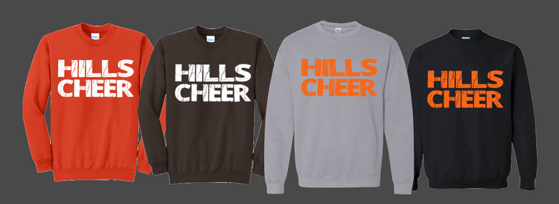 PASCACK HILLS CHEER CREW NECK SWEATSHIRT