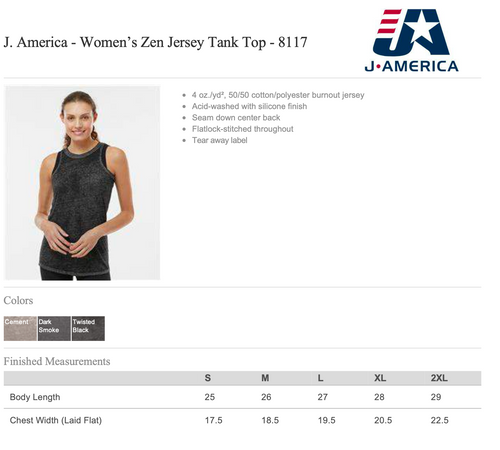 PASCACK GYMNASTICS J.AMERICA BURN OUT TANK