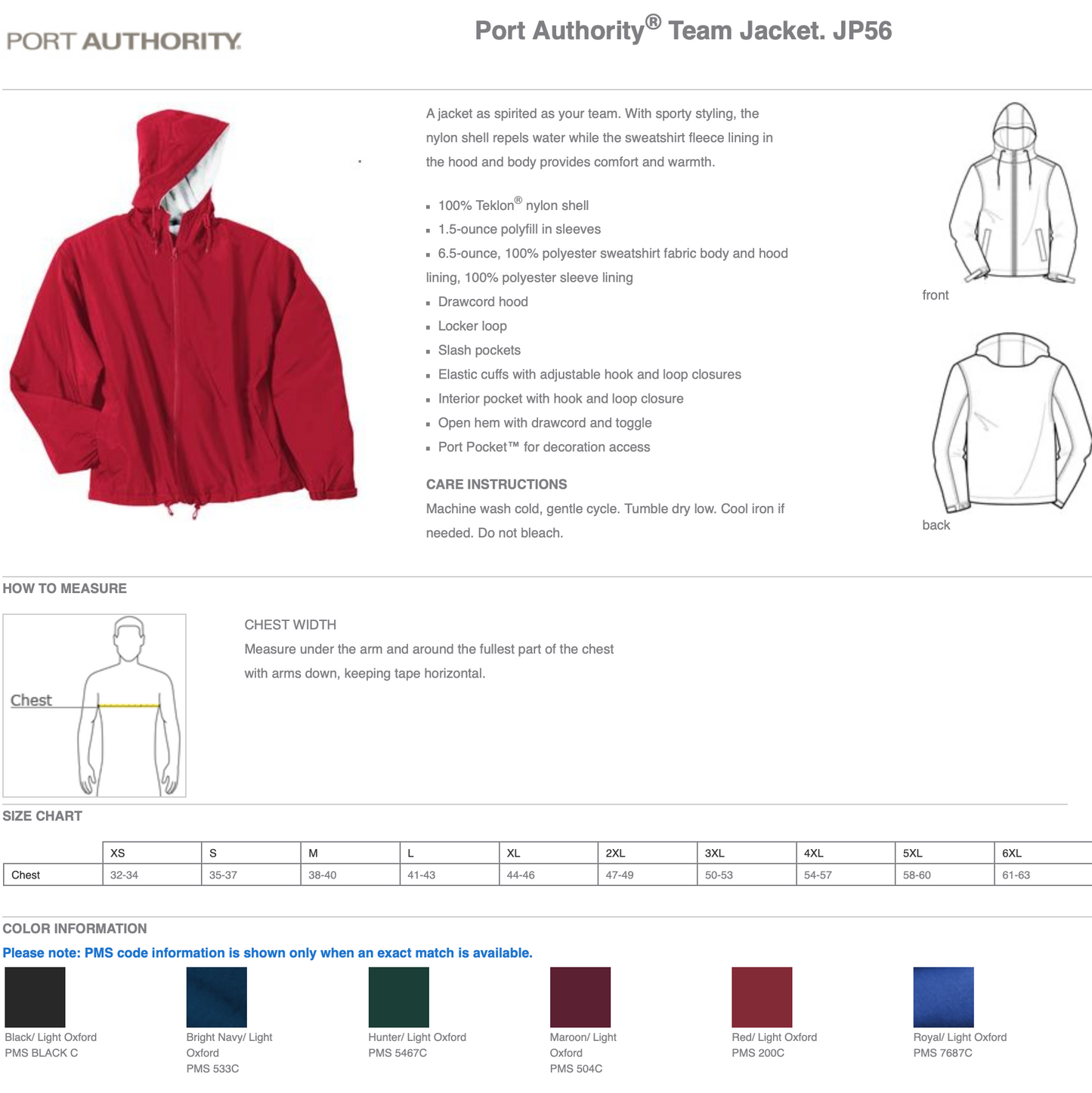 PASCACK VALLEY TRACK PORT AUTHORITY JACKET