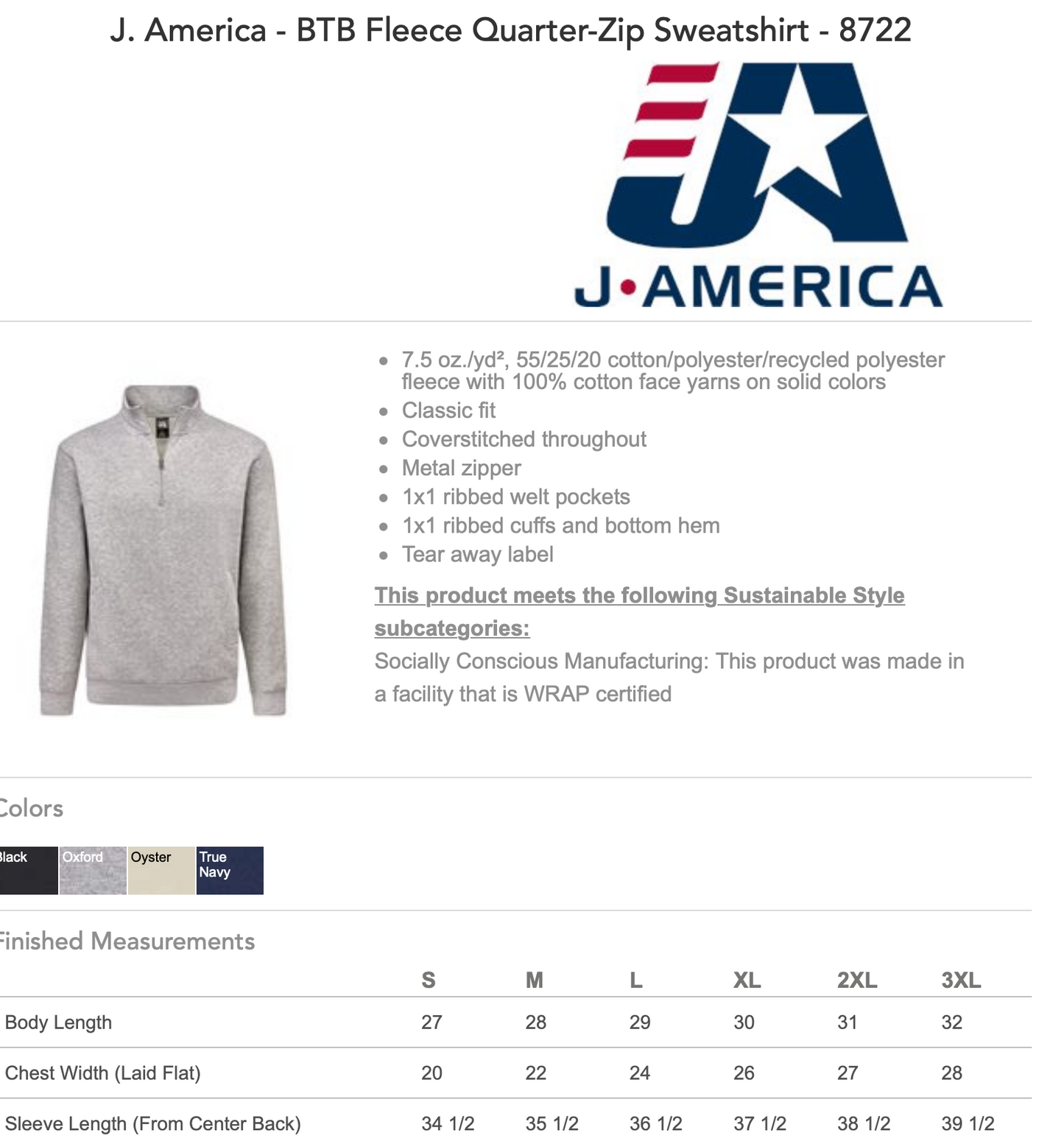 PASCACK HILLS LACROSSE 1/4 ZIP SWEATSHIRT