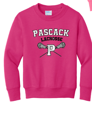 PASCACK LACROSSE PINK CREWNECK