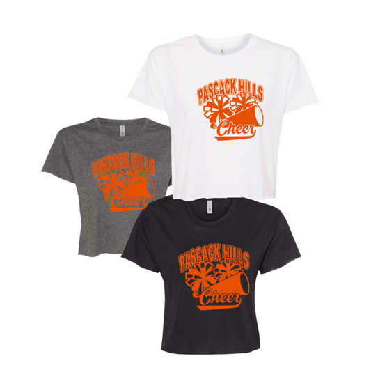 PASCACK HILLS CHEER  CROP POM POM TEE