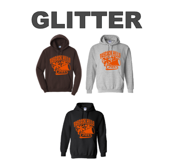 PASCACK HILLS CHEER GLITTER  HOODIE