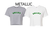 PASCACK VALLEY  CROP METALLIC FONT TEE