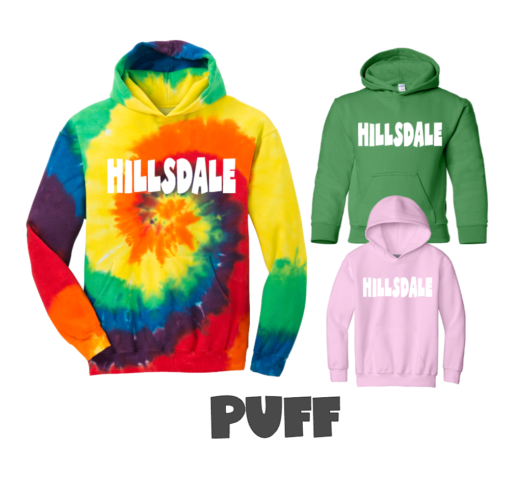 HILLSDALE HAWKS PUFF PRINT HOODIE