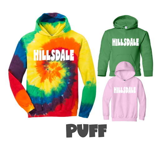 HILLSDALE HAWKS PUFF PRINT HOODIE
