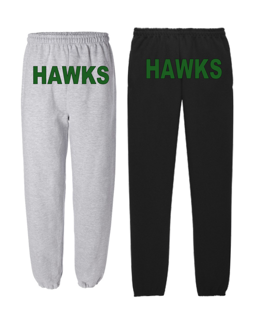 HILLSDALE HAWKS  ON BUTT SWEATPANTS