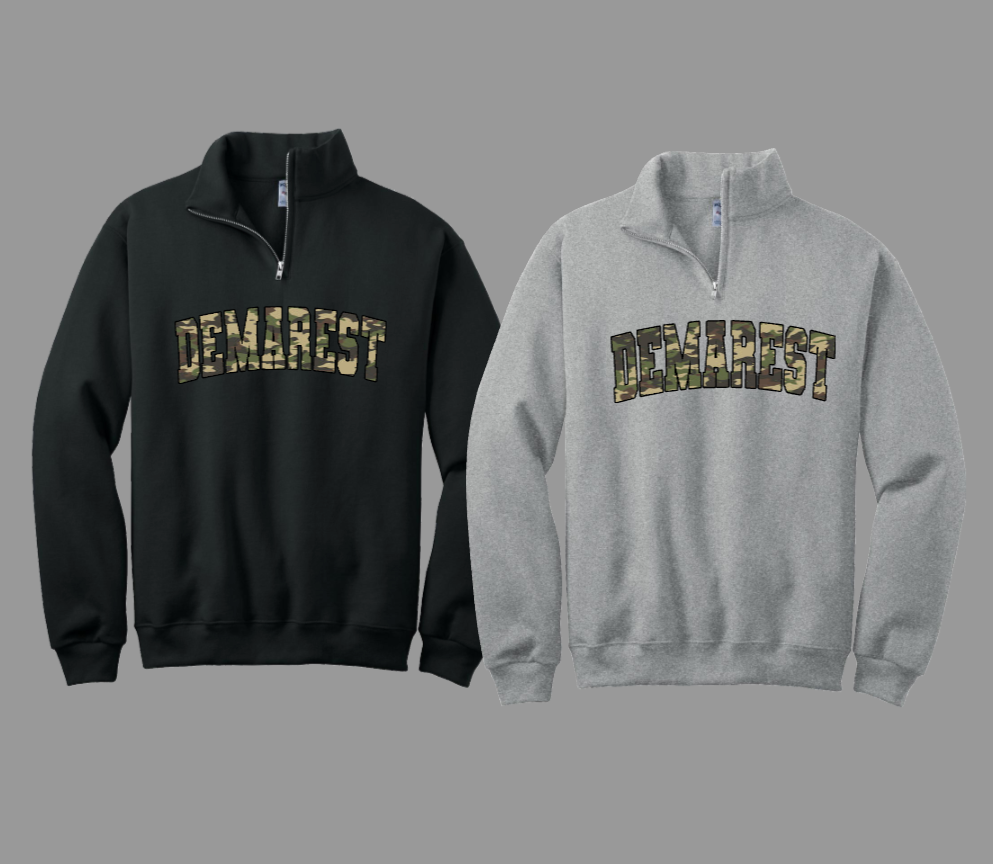 DEMAREST WILDCATS 1/4 ZIP SWEATSHIRT