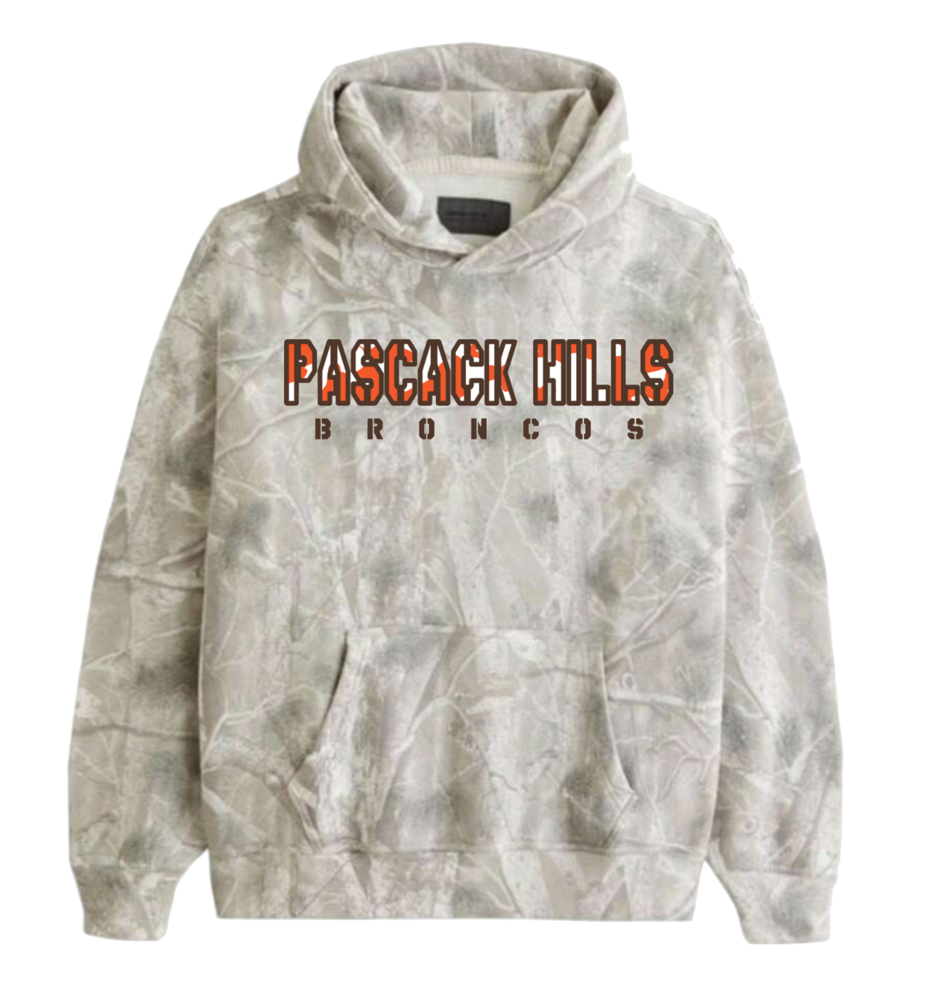 PASCACK HILLS BRONCOS CAMO HOODIE