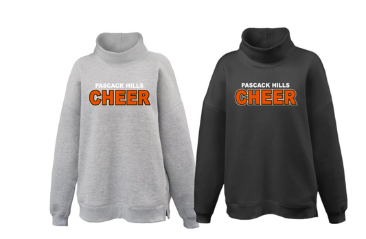 PASCACK HILLS CHEER MOCK NECK SWEATSHIRT
