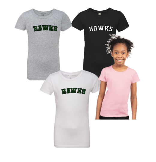 HILLSDALE HAWKS GIRLS/WOMENS FIT TSHIRT