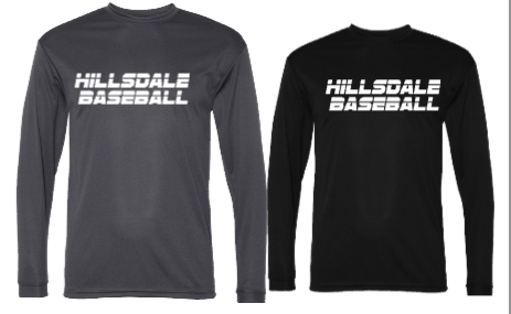 HILLSDALE HAWKS  LONG SLEEVE SHIRT BASEBALL/SOFTBALL