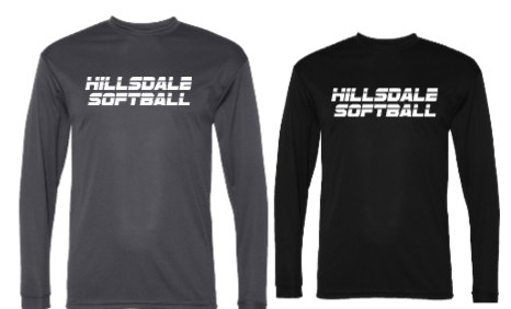 HILLSDALE HAWKS  LONG SLEEVE SHIRT BASEBALL/SOFTBALL