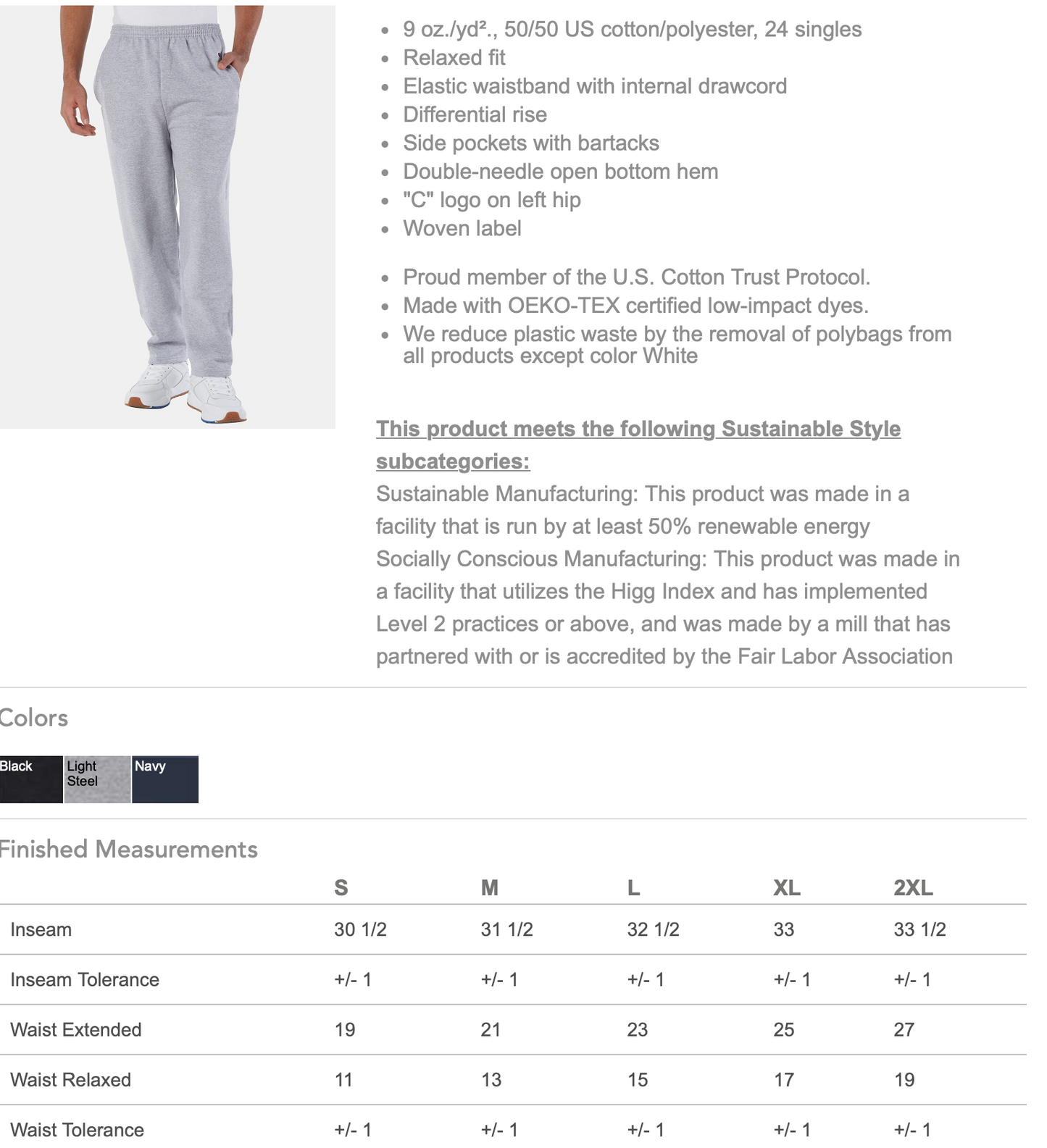 NORTHERN VALLEY DEMAREST LACROSSE CHAMPION SWEATPANTS