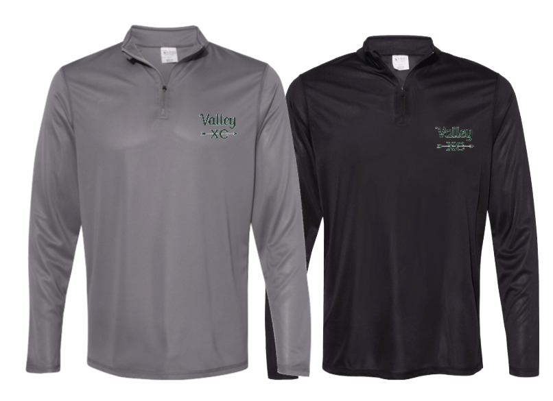PASCACK VALLEY CROSS COUNTRY EMBROIDERED MENS 1/4 ZIP PERFORMANCE