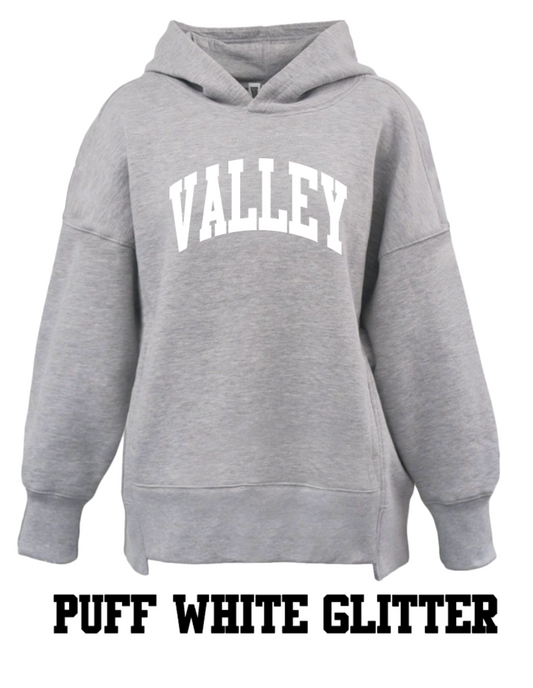 PASCACK VALLEY  GLITTER PUFF HOODED SWEATSHIRT
