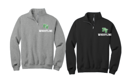 PV WRESTLING 1/4 ZIP EMBROIDERED JERZEE SWEATSHIRT